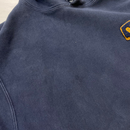 【中古品】【メンズ】 RECOGNIZE レコグナイズ RCG PACHED HOODIE パッチド フーディ 長袖 トップス プルオーバー パーカー 147-260228-yo-10-tei サイズ：L カラー：ネイビー 万代Net店