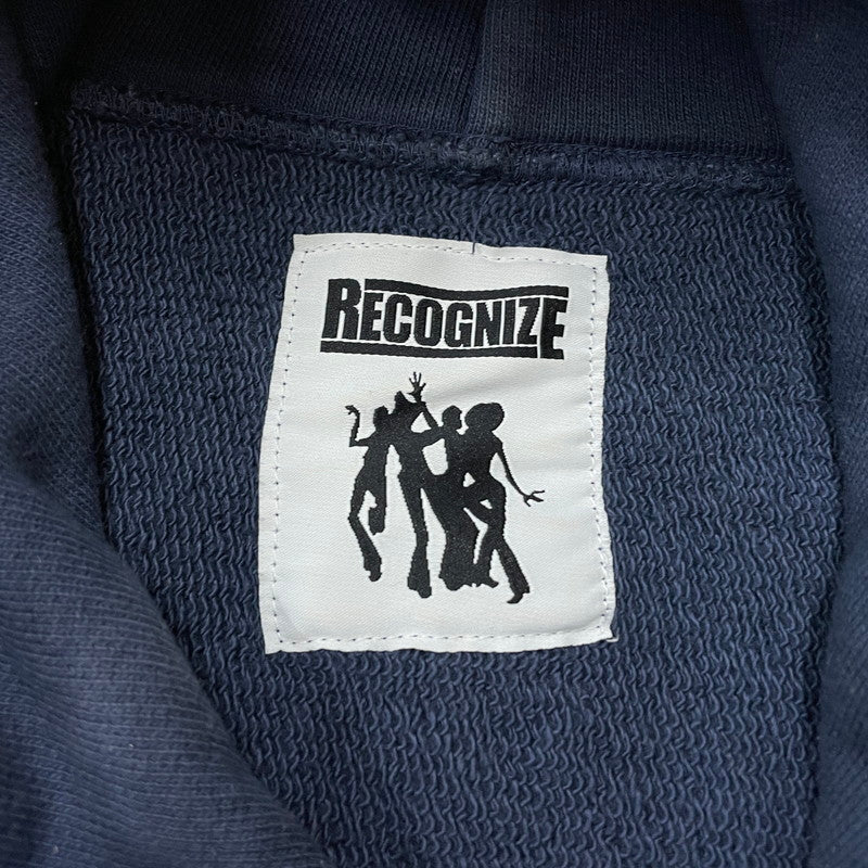 【中古品】【メンズ】 RECOGNIZE レコグナイズ RCG PACHED HOODIE パッチド フーディ 長袖 トップス プルオーバー パーカー 147-260228-yo-10-tei サイズ：L カラー：ネイビー 万代Net店