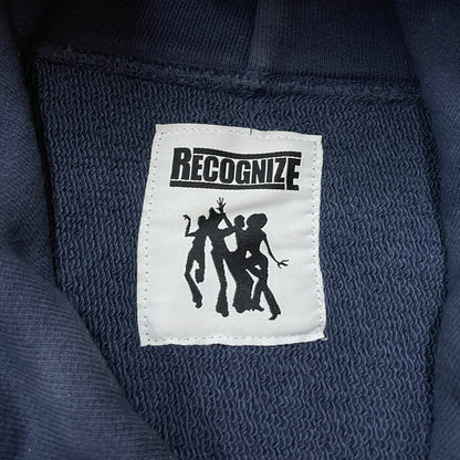 【中古品】【メンズ】 RECOGNIZE レコグナイズ RCG PACHED HOODIE パッチド フーディ 長袖 トップス プルオーバー パーカー 147-260228-yo-10-tei サイズ：L カラー：ネイビー 万代Net店