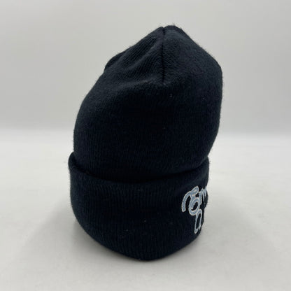 【中古品】【メンズ/レディース】 EMOTIONALLY UNAVAILABLE エモーショナリー アンアベイラブル LOGO BEANIE EU-YS1-0000-054 ロゴ ビーニー ニット帽 185-260228-yo-01-tei サイズ：F カラー：ブラック 万代Net店