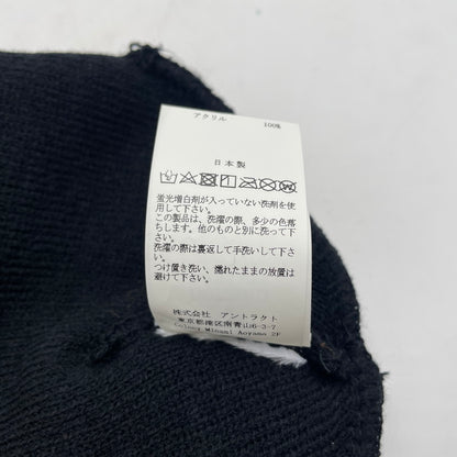 【中古品】【メンズ/レディース】 EMOTIONALLY UNAVAILABLE エモーショナリー アンアベイラブル LOGO BEANIE EU-YS1-0000-054 ロゴ ビーニー ニット帽 185-260228-yo-01-tei サイズ：F カラー：ブラック 万代Net店