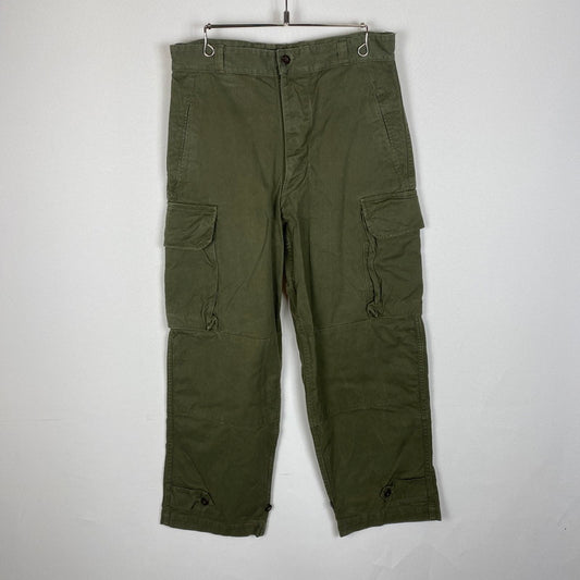 【現状渡し品】【メンズ】 FRENCH ARMY フレンチアーミー フランス軍 60's M-47 CARGO PANT VINTAGE M-47 カーゴパンツ ヴィンテージ ボトムス 後期 156-260304-ks-20-tei サイズ：W3 L2 カラー：カーキ 万代Net店