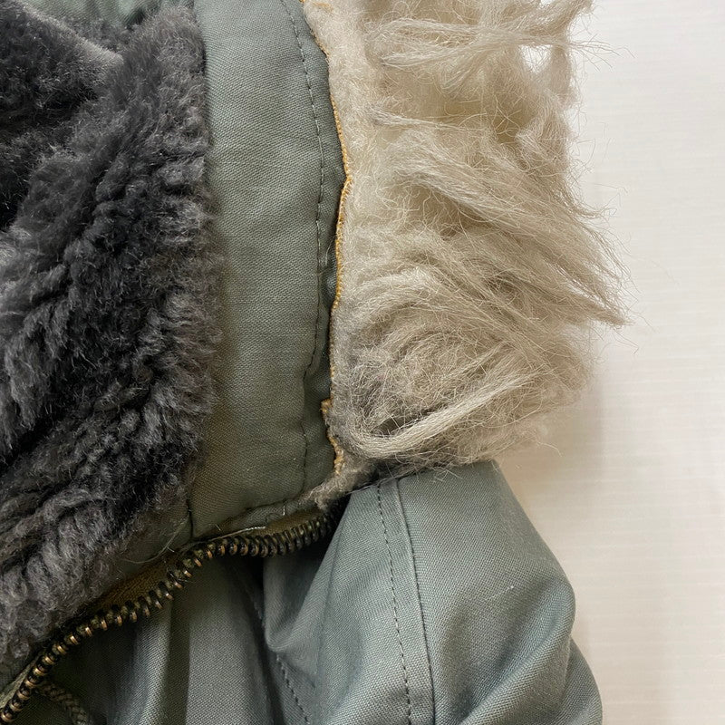 【ジャンク品】【メンズ】 US ARMY ユーエスアーミー アメリカ軍 70’s N-3B PARKA VINTAGE MIL-J-6279H 70年代 N-3B パーカ アウター フライトジャケット コントラクト品 ホワイトファー仕様 145-260304-ks-26-tei サイズ：XL カラー：グリーン 万代Net店