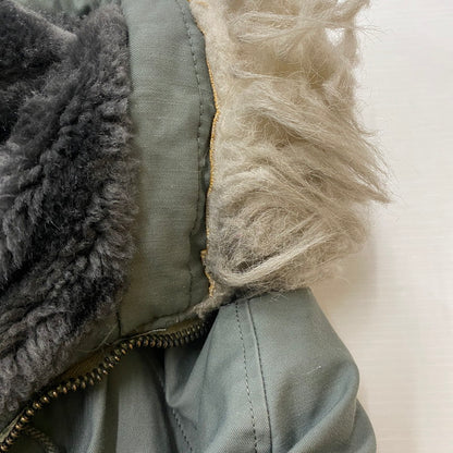 【ジャンク品】【メンズ】 US ARMY ユーエスアーミー アメリカ軍 70’s N-3B PARKA VINTAGE MIL-J-6279H 70年代 N-3B パーカ アウター フライトジャケット コントラクト品 ホワイトファー仕様 145-260304-ks-26-tei サイズ：XL カラー：グリーン 万代Net店