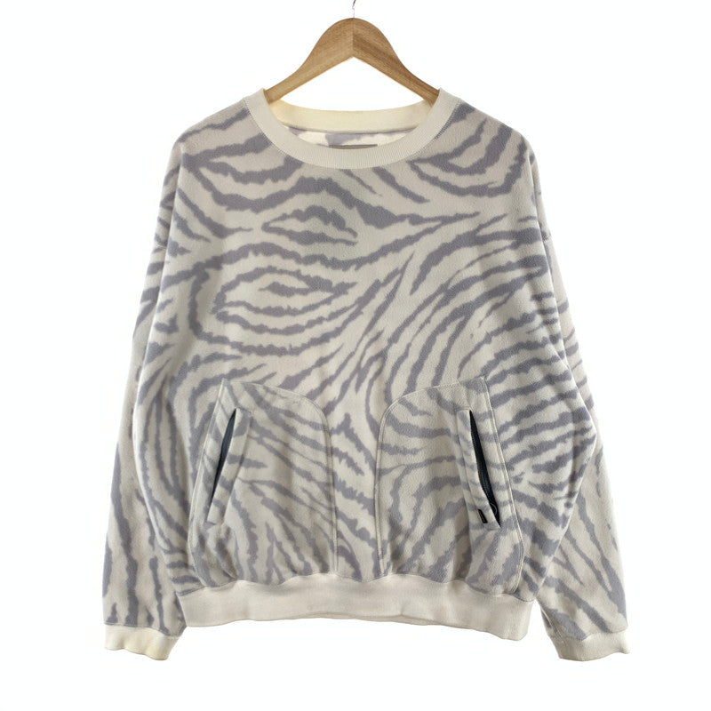 【中古品】【メンズ】 EVISEN SKATEBOARDS ZEBRA FLEECE CREW SWEATSHIRT フリーススウェットシャツ ブランド 古着 トップス 142-260419-gm-28-fuz サイズ：M カラー：ホワイト 万代Net店