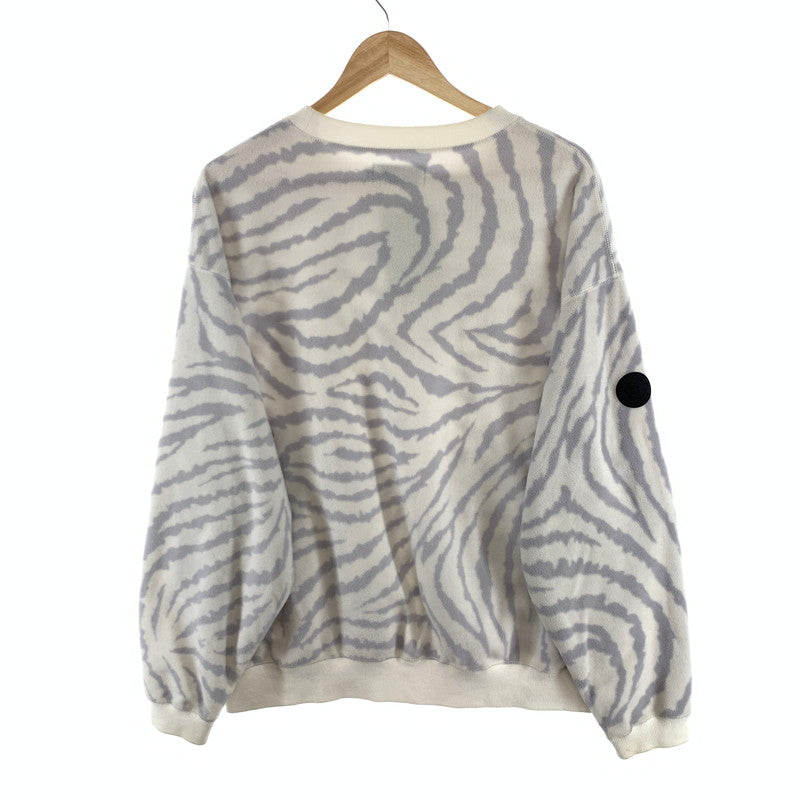 【中古品】【メンズ】 EVISEN SKATEBOARDS ZEBRA FLEECE CREW SWEATSHIRT フリーススウェットシャツ ブランド 古着 トップス 142-260419-gm-28-fuz サイズ：M カラー：ホワイト 万代Net店