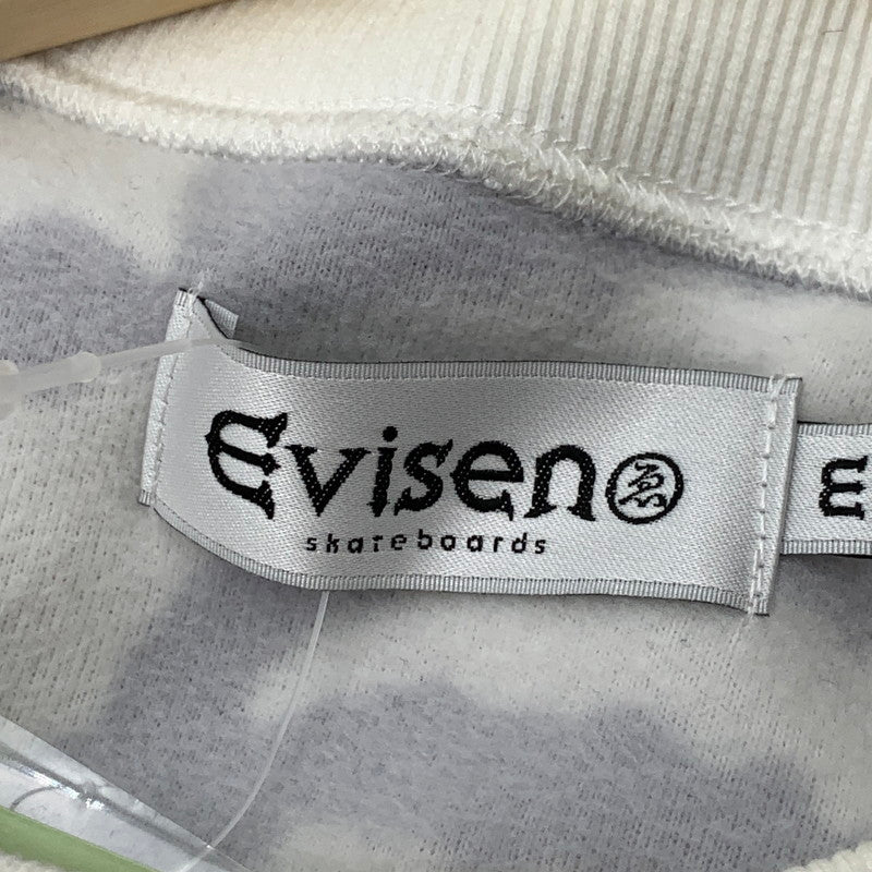 【中古品】【メンズ】 EVISEN SKATEBOARDS ZEBRA FLEECE CREW SWEATSHIRT フリーススウェットシャツ ブランド 古着 トップス 142-260419-gm-28-fuz サイズ：M カラー：ホワイト 万代Net店