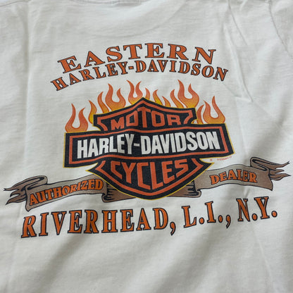 【中古品】【メンズ】 HARLEY DAVIDSON ハーレーダビッドソン 00's S/S BIG LOGO TEE 00年代 ショートスリーブ ビッグロゴ Tシャツ 半袖 トップス 145-260304-ks-06-fuz サイズ：表記サイズ無し カラー：ホワイト 万代Net店