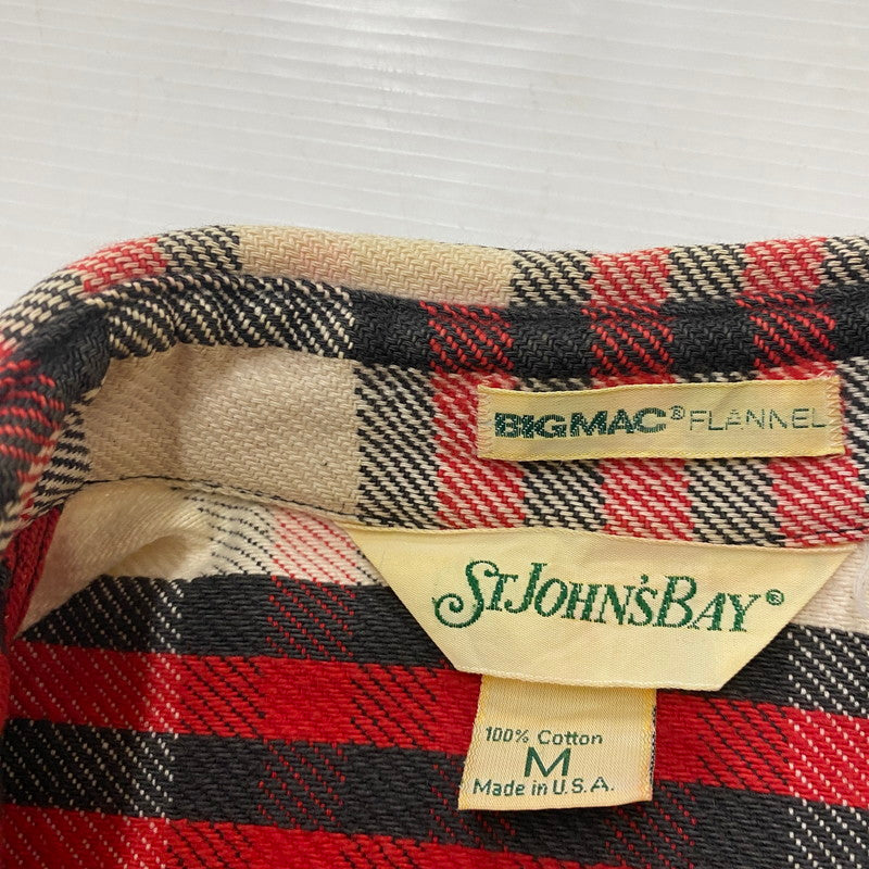 【中古品】【メンズ】 ST.JHON'S BAY セントジョンズベイ 80's BIGMAC CHECK FLANNEL SHIRT 80年代 ビッグマック チェック フランネルシャツ ヴィンテージ 長袖 トップス USA製 145-260304-ks-11-tei サイズ：M カラー：チェック 万代Net店