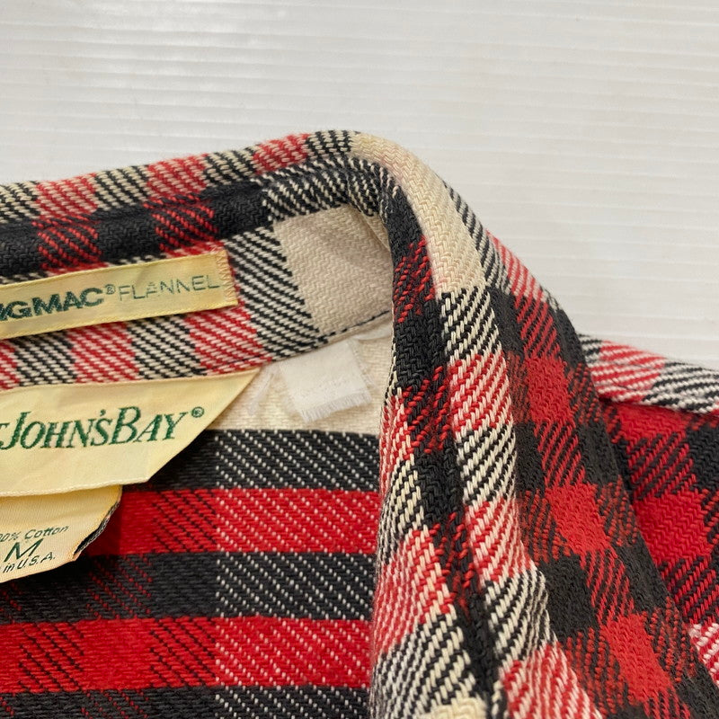 【中古品】【メンズ】 ST.JHON'S BAY セントジョンズベイ 80's BIGMAC CHECK FLANNEL SHIRT 80年代 ビッグマック チェック フランネルシャツ ヴィンテージ 長袖 トップス USA製 145-260304-ks-11-tei サイズ：M カラー：チェック 万代Net店