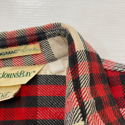 【中古品】【メンズ】 ST.JHON'S BAY セントジョンズベイ 80's BIGMAC CHECK FLANNEL SHIRT 80年代 ビッグマック チェック フランネルシャツ ヴィンテージ 長袖 トップス USA製 145-260304-ks-11-tei サイズ：M カラー：チェック 万代Net店
