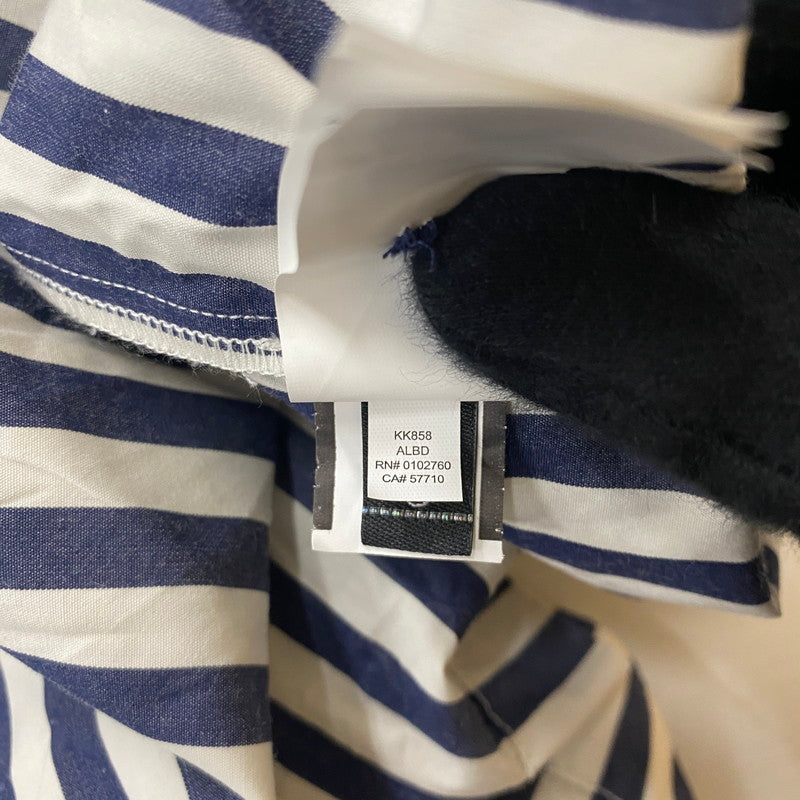 【中古品】【レディース】 Kate Spade ケイトスペード ストライプド ミディ シャツ ドレス KK858 XSI S 半袖 トップス 168-260304-ks-23-tei サイズ：M カラー：Sインク／Fクリーム 万代Net店