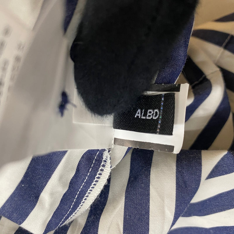 【中古品】【レディース】 Kate Spade ケイトスペード ストライプド ミディ シャツ ドレス KK858 XSI S 半袖 トップス 168-260304-ks-23-tei サイズ：M カラー：Sインク／Fクリーム 万代Net店