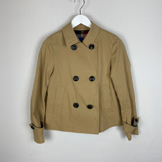 【中古品】【レディース】 BLUE LABEL CRESTBRIDGE ブルーレーベル・クレストブリッジ SHORT TRENCH COAT 55F24-735-40 ショートトレンチコート ライトアウター 168-260304-ks-24-tei サイズ：38 カラー：ベージュ 万代Net店