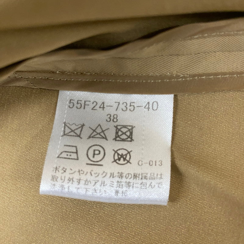 【中古品】【レディース】 BLUE LABEL CRESTBRIDGE ブルーレーベル・クレストブリッジ SHORT TRENCH COAT 55F24-735-40 ショートトレンチコート ライトアウター 168-260304-ks-24-tei サイズ：38 カラー：ベージュ 万代Net店