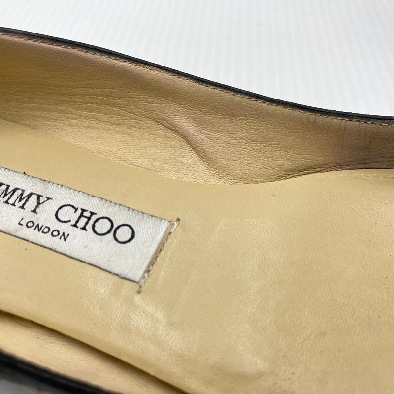 【現状渡し品】【レディース】 JIMMY CHOO ジミーチュウ FLAT SHOES フラット シューズ 靴 167-260819-sa-18-teih サイズ：36 カラー：ブラック 万代Net店