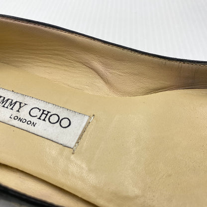 【現状渡し品】【レディース】 JIMMY CHOO ジミーチュウ FLAT SHOES フラット シューズ 靴 167-260819-sa-18-teih サイズ：36 カラー：ブラック 万代Net店