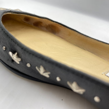【現状渡し品】【レディース】 JIMMY CHOO ジミーチュウ FLAT SHOES フラット シューズ 靴 167-260819-sa-18-teih サイズ：36 カラー：ブラック 万代Net店
