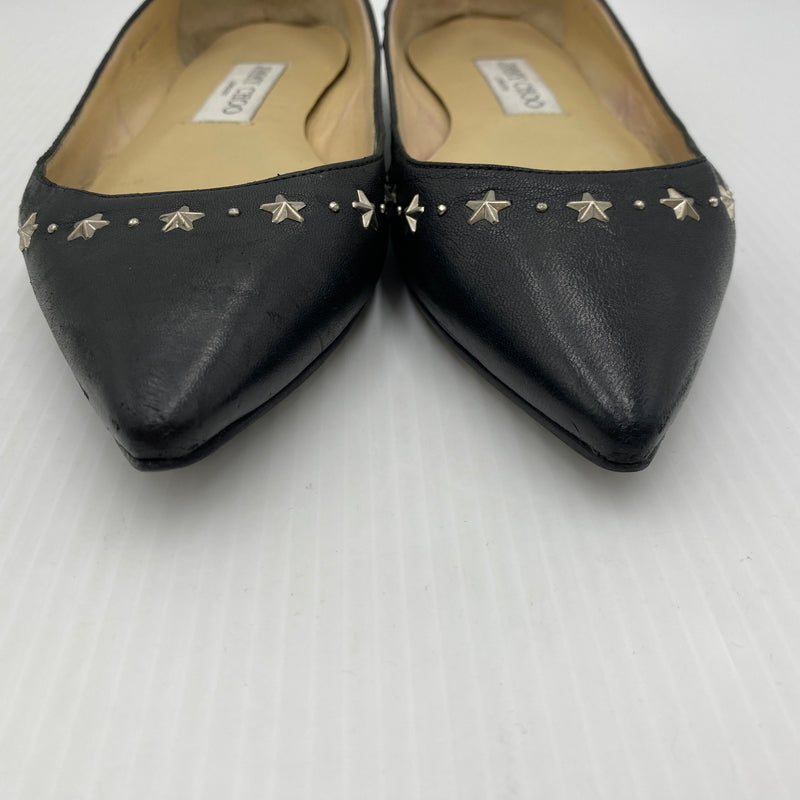【現状渡し品】【レディース】 JIMMY CHOO ジミーチュウ FLAT SHOES フラット シューズ 靴 167-260819-sa-18-teih サイズ：36 カラー：ブラック 万代Net店
