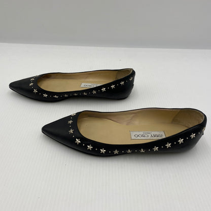 【現状渡し品】【レディース】 JIMMY CHOO ジミーチュウ FLAT SHOES フラット シューズ 靴 167-260819-sa-18-teih サイズ：36 カラー：ブラック 万代Net店