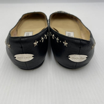 【現状渡し品】【レディース】 JIMMY CHOO ジミーチュウ FLAT SHOES フラット シューズ 靴 167-260819-sa-18-teih サイズ：36 カラー：ブラック 万代Net店