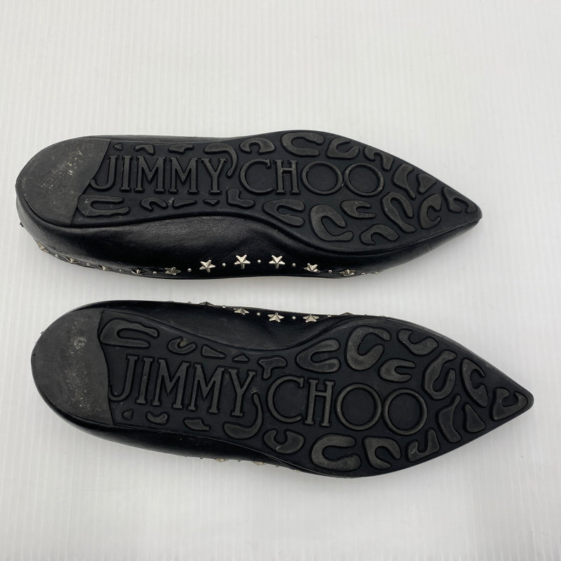 【現状渡し品】【レディース】 JIMMY CHOO ジミーチュウ FLAT SHOES フラット シューズ 靴 167-260819-sa-18-teih サイズ：36 カラー：ブラック 万代Net店