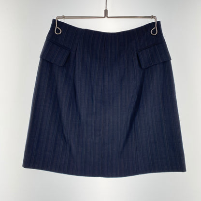 【中古品】【レディース】 ACNE STUDIOS アクネストゥディオズ AF0097ネイビー ピンストライプ ボタンダウン ミニスカート 171-260810-nm-53-tei サイズ：34 カラー：ネイビー系 万代Net店
