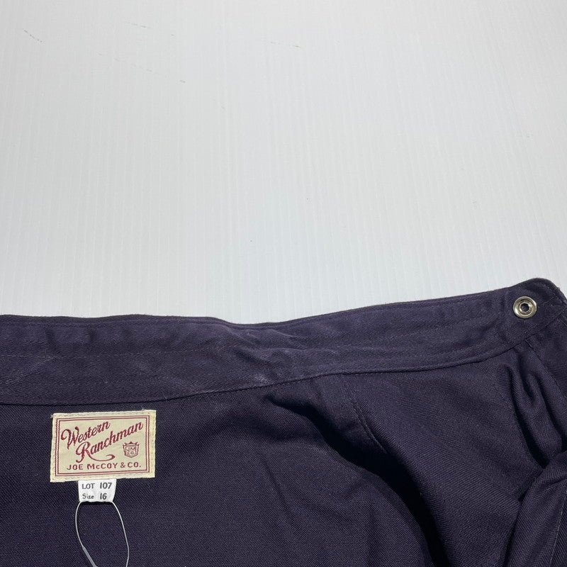 【中古品】【メンズ】 JOE MCCOY ジョーマッコイ LOT107 WESTERN SHIRT ウエスタンシャツ 145-260818-nm-82-tei サイズ：16 カラー：パープル 万代Net店