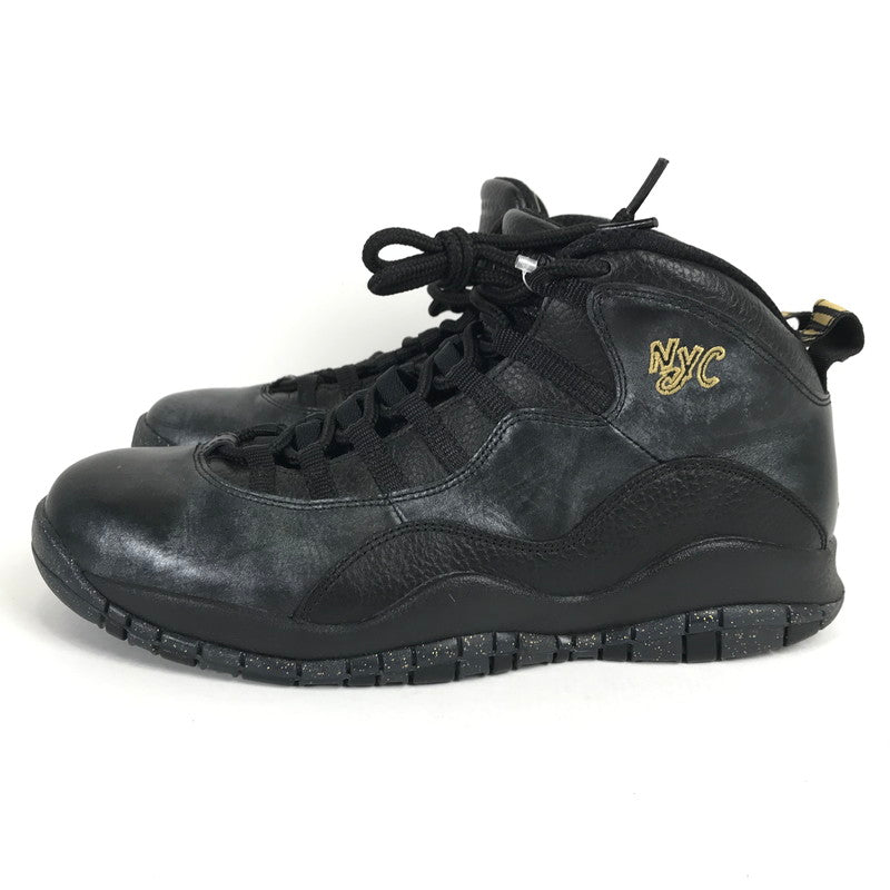 【中古品】【メンズ】 NIKE ナイキ 310805-012 AIR JORDAN 10 RETRO NYC エアジョーダン 10 レトロ 160-260514-ky-14-teih サイズ：28.5cm カラー：ブラック 万代Net店