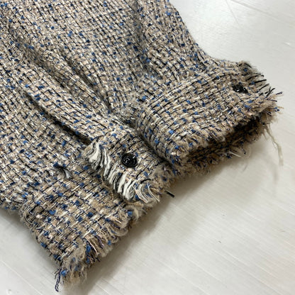 【中古品】【メンズ】 GEN_DAI ゲンダイ TWEED L/S SHIRT ツイード ロングスリーブ シャツ トップス 長袖 147-260304-ko-09-tei カラー：ベージュ系 万代Net店