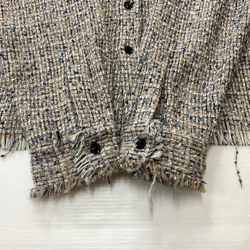 【中古品】【メンズ】 GEN_DAI ゲンダイ TWEED L/S SHIRT ツイード ロングスリーブ シャツ トップス 長袖 147-260304-ko-09-tei カラー：ベージュ系 万代Net店