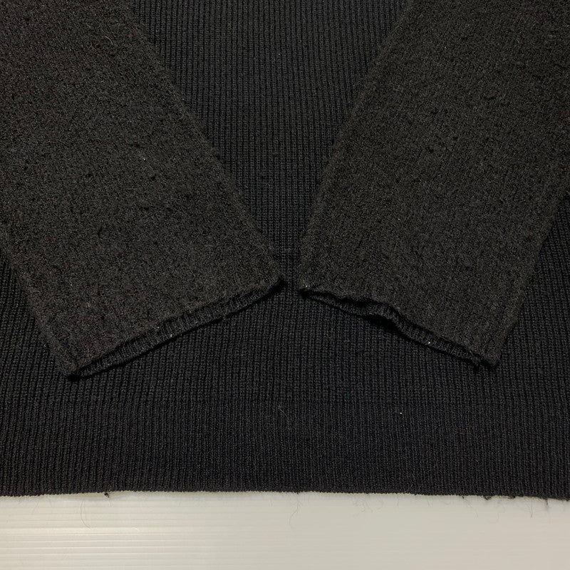 【中古品】【メンズ】 Yohji Yamamoto POUR HOMME ヨウジヤマモトプールオム UNFINISHED KNIT SWEATER HJ-K11-196 アンフィニッシュ ニット セーター トップス アルパカ混ニット ラウンドネック 140-260306-ko-11-tei サイズ：3 カラー：ブラック 万代Net店