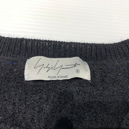 【中古品】【メンズ】 Yohji Yamamoto POUR HOMME ヨウジヤマモトプールオム UNFINISHED KNIT SWEATER HJ-K11-196 アンフィニッシュ ニット セーター トップス アルパカ混ニット ラウンドネック 140-260306-ko-11-tei サイズ：3 カラー：ブラック 万代Net店