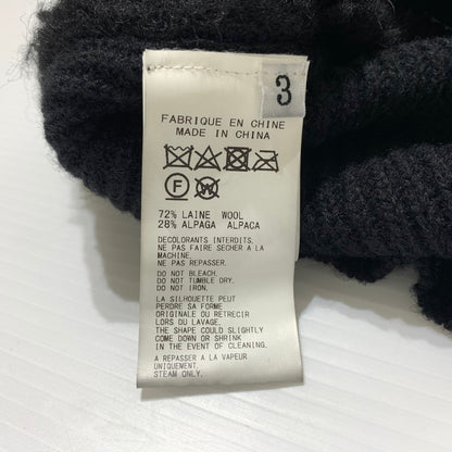【中古品】【メンズ】 Yohji Yamamoto POUR HOMME ヨウジヤマモトプールオム UNFINISHED KNIT SWEATER HJ-K11-196 アンフィニッシュ ニット セーター トップス アルパカ混ニット ラウンドネック 140-260306-ko-11-tei サイズ：3 カラー：ブラック 万代Net店