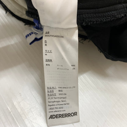 【中古品】【メンズ】 ADERERROR アーダーエラー BLACK CUTOFF TROUSERS BMADFWSA0202BK ブラック カットオフ トラウザーズ ボトムス 152-260304-ko-22-tei サイズ：M カラー：ブラック 万代Net店