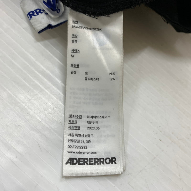 【中古品】【メンズ】 ADERERROR アーダーエラー BLACK CUTOFF TROUSERS BMADFWSA0202BK ブラック カットオフ トラウザーズ ボトムス 152-260304-ko-22-tei サイズ：M カラー：ブラック 万代Net店