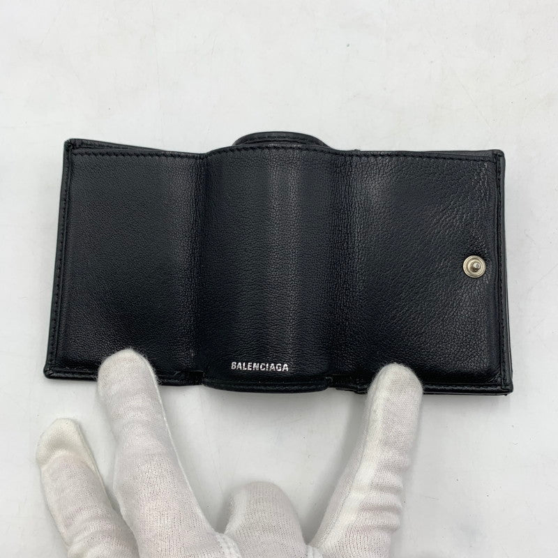 【中古品】【メンズ】 BALENCIAGA バレンシアガ MINI WALLET 551921 ミニ ウォレット　財布 3つ折り財布 181-260310-ko-18-tei カラー：ブラック 万代Net店