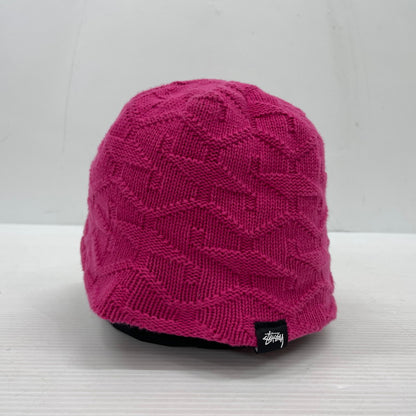 【中古品】【メンズ】 STUSSY ステューシー STRAND SKULL CAP 1321116 ストランド スカルキャップ 帽子 ニット帽 ビーニー 185-261014-yo-35-teih サイズ：F カラー：ピンク 万代Net店