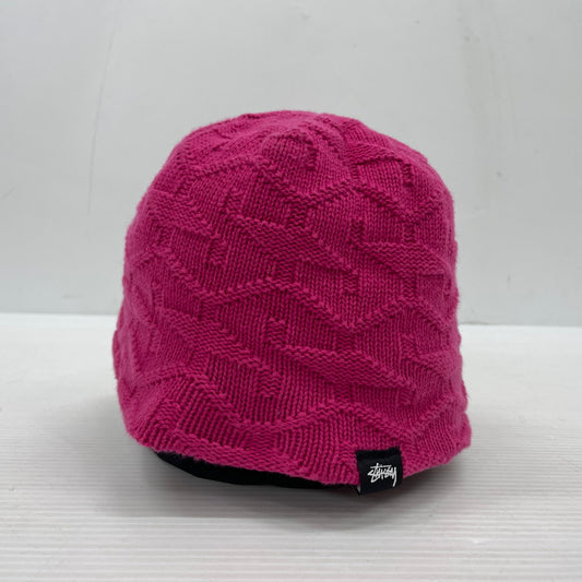 【中古品】【メンズ】 STUSSY ステューシー STRAND SKULL CAP 1321116 ストランド スカルキャップ 帽子 ニット帽 ビーニー 185-261014-yo-35-teih サイズ：F カラー：ピンク 万代Net店