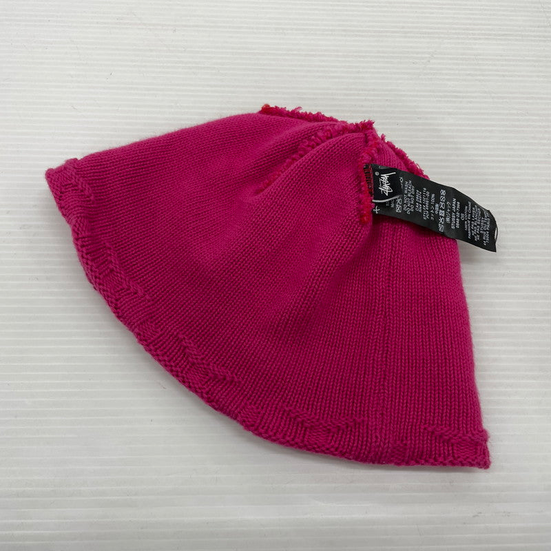 【中古品】【メンズ】 STUSSY ステューシー STRAND SKULL CAP 1321116 ストランド スカルキャップ 帽子 ニット帽 ビーニー 185-261014-yo-35-teih サイズ：F カラー：ピンク 万代Net店
