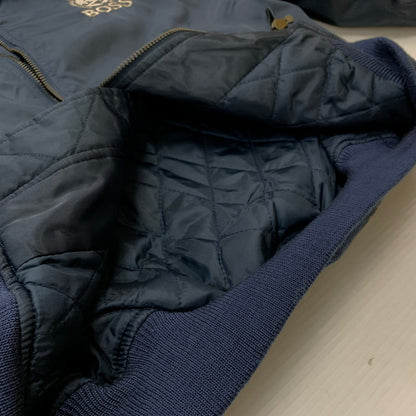 【中古品】【メンズ】 BOSS ボス NYLON FUR JACKET ナイロン ファー ジャケット ライトアウター 145-260306-ko-05-tei サイズ：不明 カラー：ネイビー 万代Net店