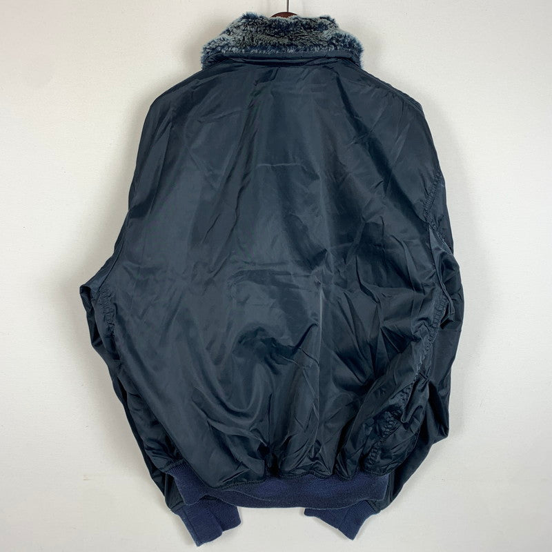 【中古品】【メンズ】 BOSS ボス NYLON FUR JACKET ナイロン ファー ジャケット ライトアウター 145-260306-ko-05-tei サイズ：不明 カラー：ネイビー 万代Net店