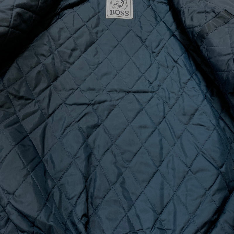 【中古品】【メンズ】 BOSS ボス NYLON FUR JACKET ナイロン ファー ジャケット ライトアウター 145-260306-ko-05-tei サイズ：不明 カラー：ネイビー 万代Net店