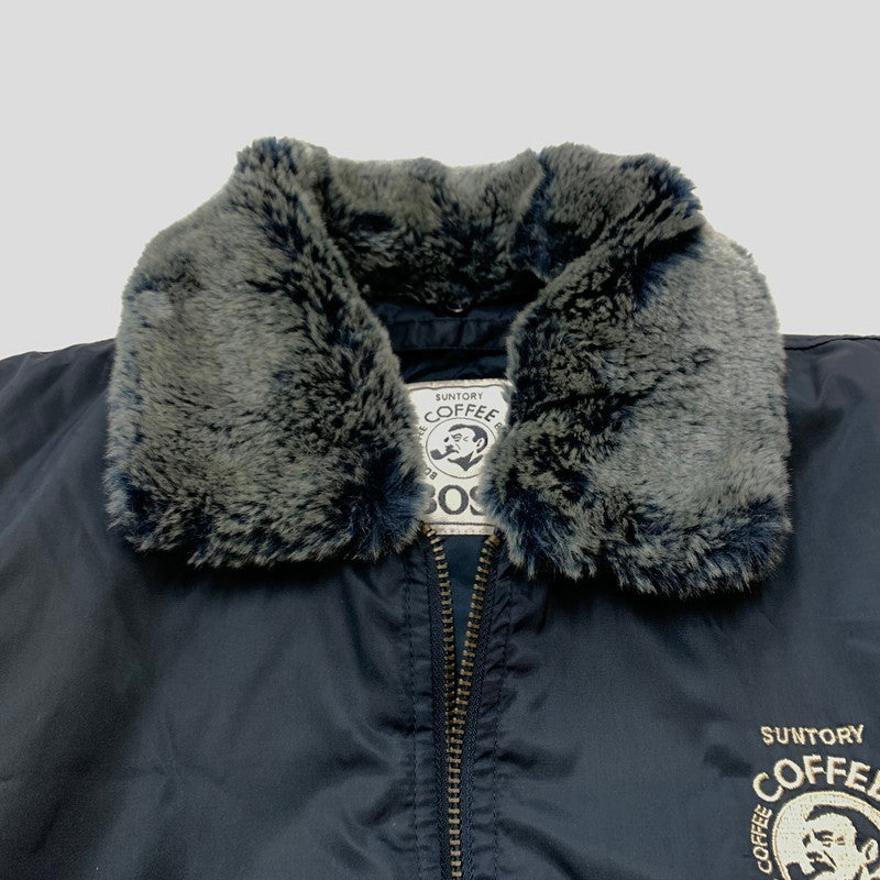 【中古品】【メンズ】 BOSS ボス NYLON FUR JACKET ナイロン ファー ジャケット ライトアウター 145-260306-ko-05-tei サイズ：不明 カラー：ネイビー 万代Net店
