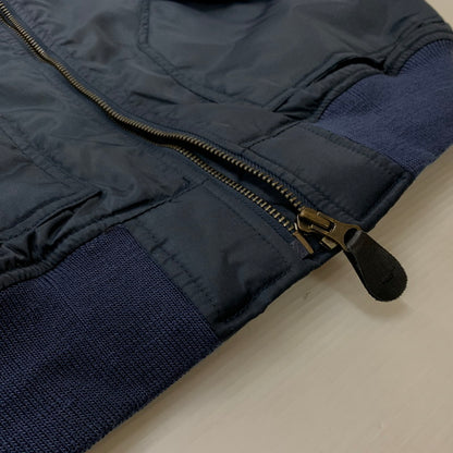【中古品】【メンズ】 BOSS ボス NYLON FUR JACKET ナイロン ファー ジャケット ライトアウター 145-260306-ko-05-tei サイズ：不明 カラー：ネイビー 万代Net店