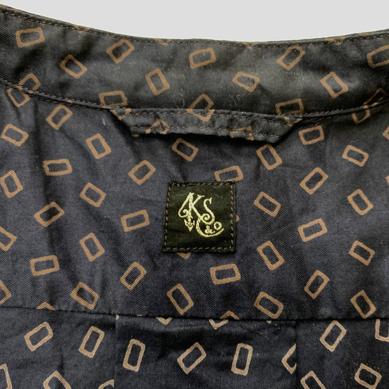 【メンズ】 KAPTAIN SUNSHINE キャプテンサンシャイン COTTON KNIT SKIPPER SHIRT KS9FSH08 140-260304-ko-07-tei サイズ：O カラー：総柄 万代Net店