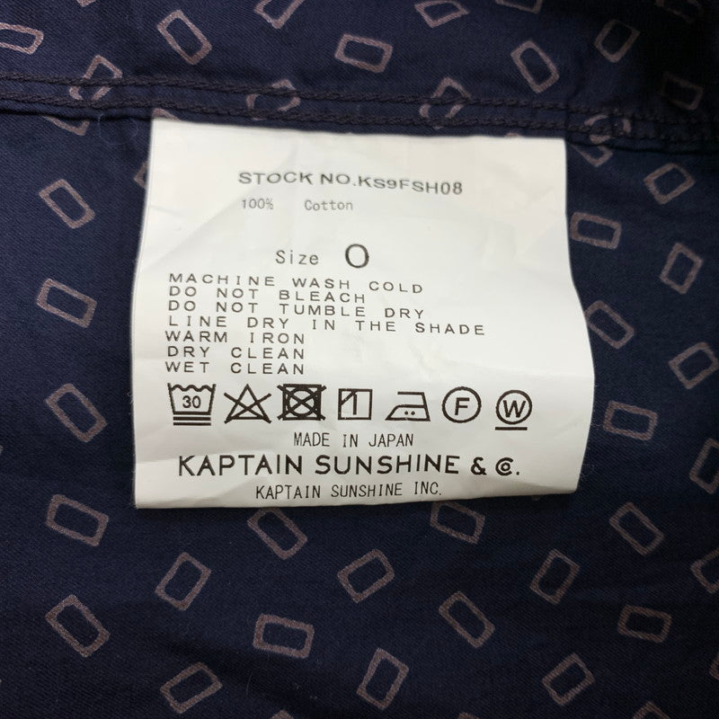 【メンズ】 KAPTAIN SUNSHINE キャプテンサンシャイン COTTON KNIT SKIPPER SHIRT KS9FSH08 140-260304-ko-07-tei サイズ：O カラー：総柄 万代Net店