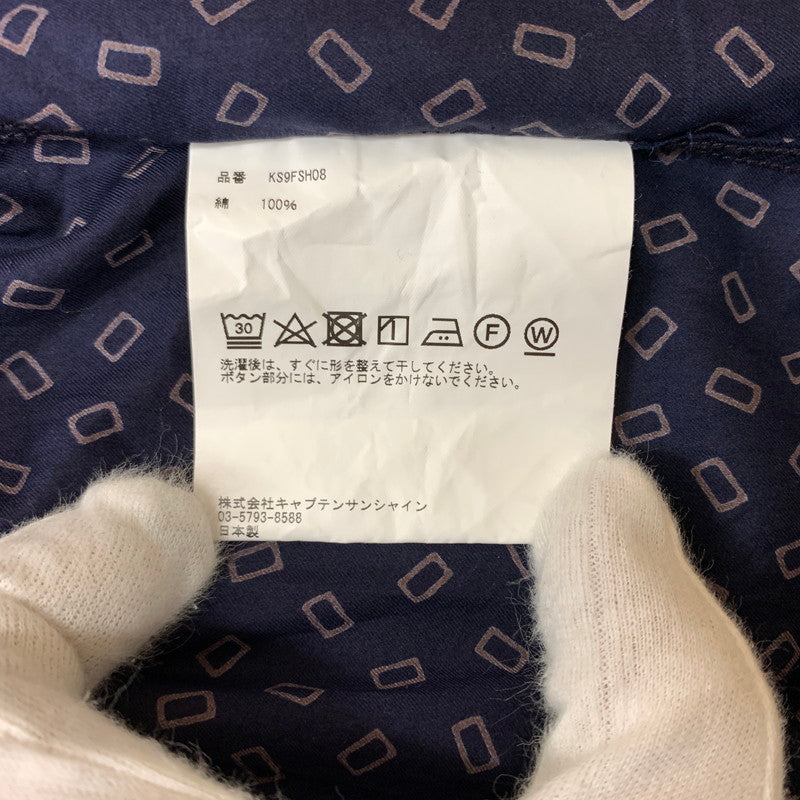 【メンズ】 KAPTAIN SUNSHINE キャプテンサンシャイン COTTON KNIT SKIPPER SHIRT KS9FSH08 140-260304-ko-07-tei サイズ：O カラー：総柄 万代Net店