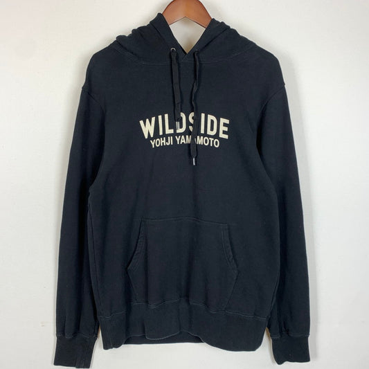 【中古品】【メンズ】 WILDSIDE ワイルドサイド × HYSTERIC GLAMOUR ヒステリックグラマー 別注 コラボ PEONY PUNK HOODIE SE-T23-033 ピオニー パンク フーディ トップス プルオーバーパーカー 140-260304-ko-08-fuzh サイズ：3 カラー：ブラック 万代Net店