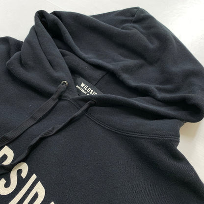 【中古品】【メンズ】 WILDSIDE ワイルドサイド × HYSTERIC GLAMOUR ヒステリックグラマー 別注 コラボ PEONY PUNK HOODIE SE-T23-033 ピオニー パンク フーディ トップス プルオーバーパーカー 140-260304-ko-08-fuzh サイズ：3 カラー：ブラック 万代Net店